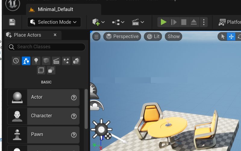 Abrindo Mapa Default na Unreal